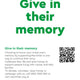 Give in their memory