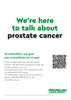 We're here to talk about prostate cancer