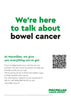 We're here to talk about bowel cancer