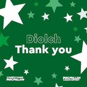 Bilingual "Diolch, Thank you" recognition card (Pack of 5)