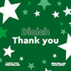 Bilingual "Diolch, Thank you" recognition card (Pack of 5)