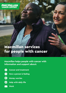 "Macmillan services for people with cancer" fold-out patient cards (Pack of 50)