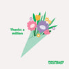 "Thanks a million" recognition card (Pack of 5)