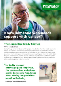 Buddy service A5 referral leaflet