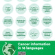 "Cancer information in your language" A4 poster