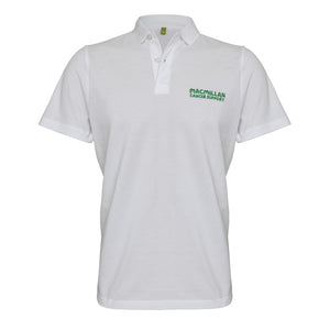 Loose white polo shirt