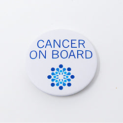 "Cancer on board" badge and leaflet