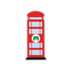 Greene King London illustration badges replenishment box - telephone box design (pack of 10)
