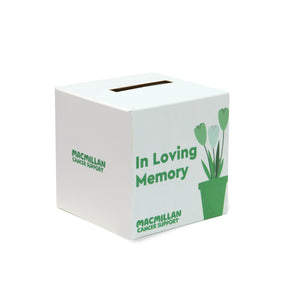 "In Loving Memory" cube collection box